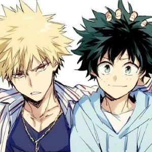 Izuku and Katsuki Bakugo (married bakudeku)