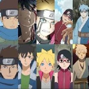 Konohamaru, Kawaki, Boruto, Mitsuki, Sarada