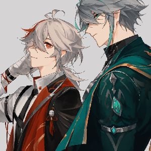 Alhaitham and Kazuha (your bodyguards)