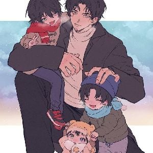 Husband and children