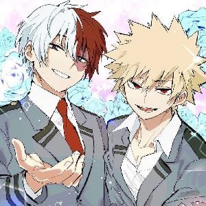 Shoto Todoroki and Katsuki Bakugou
