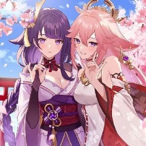 Raiden Ei and Yae Miko