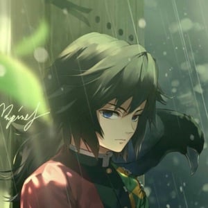 Giyuu Tomioka bajo la lluvia