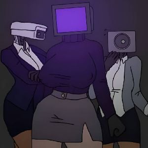 speaker woman and TV woman and camara