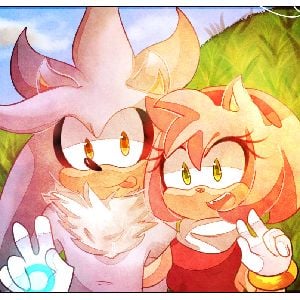 Silver and Amy Rose