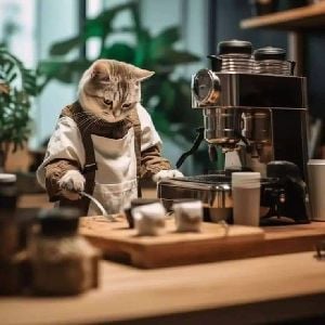 Cat barista
