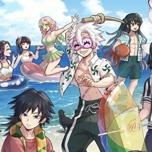 Beach party with the hashiras!