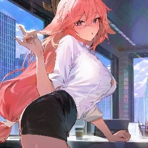 Yae Miko (silly workmate)