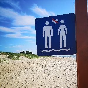 Nudist beach roleplay