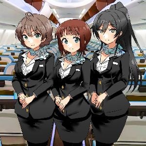 Yui, Hariki, Jazmine (Flight Attendants)