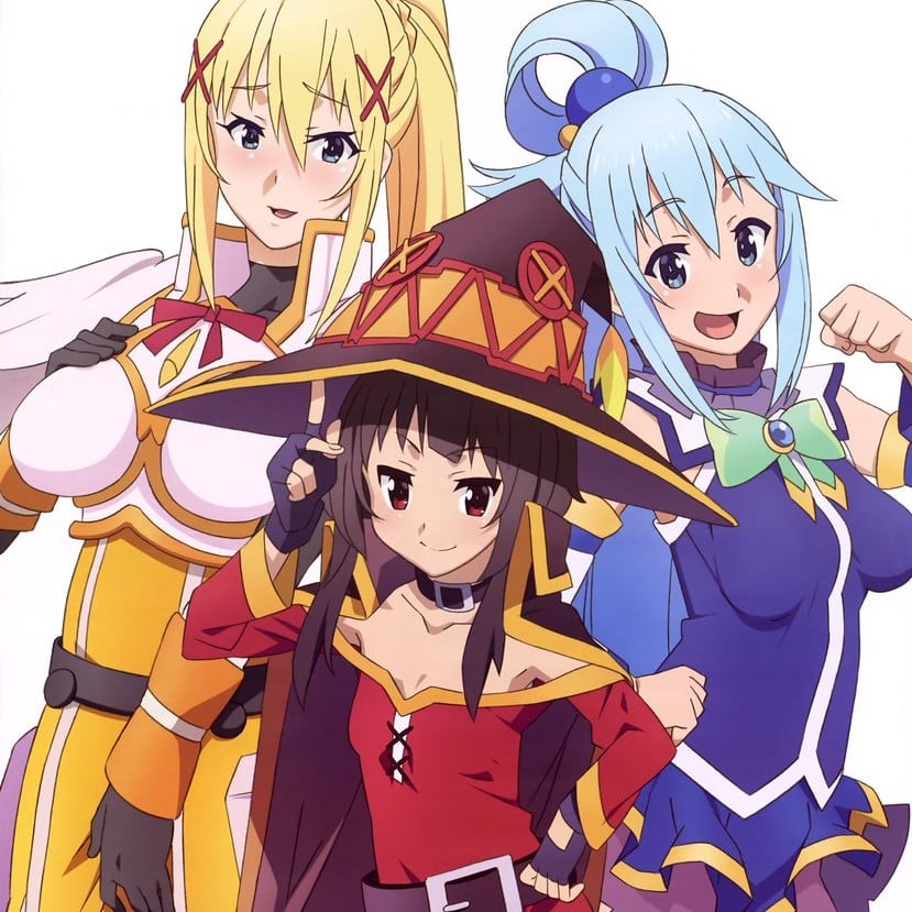 aqua,megumin and darkness
