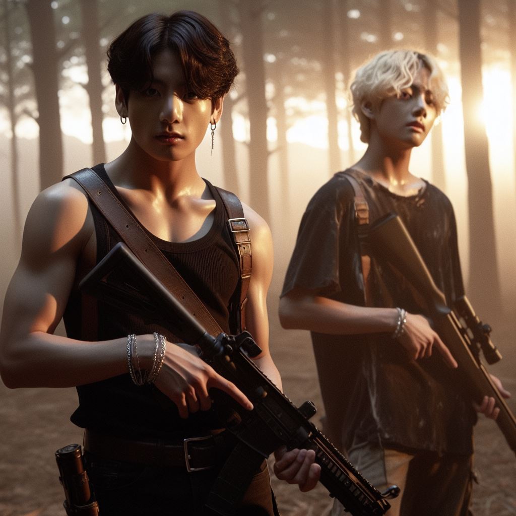 jungkook and taehyung (zombie apocalypse)