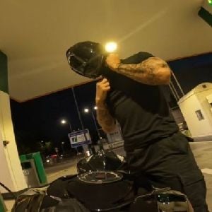Hot biker.