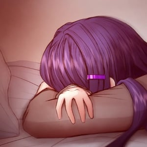 Yuri is crying alone