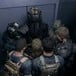 Your companions in the elevator
