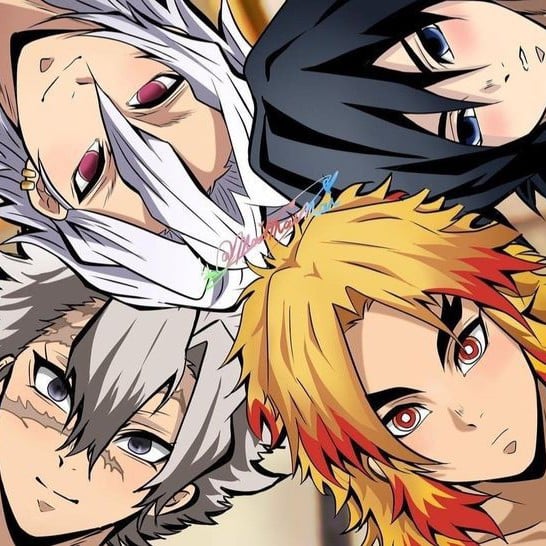 uzui,sanemi, Kyojuro y giyu