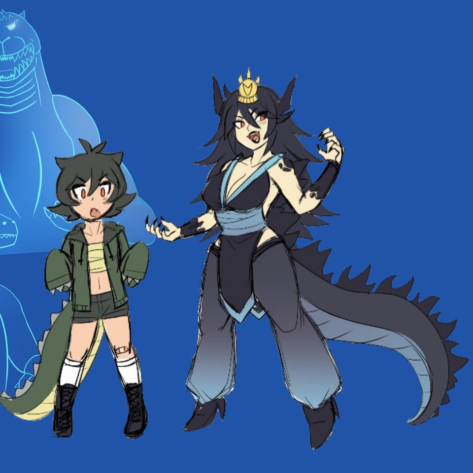 Godzilla_And_Godzilla_JR_Females_