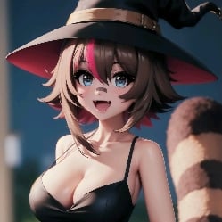 Raccoon on Halloween
