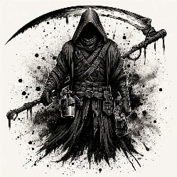 dark hooded