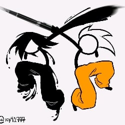 <[*Fancy Pants and Ink Man*]>