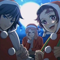 giyu, sabito and tanjiro (ver. Christmas Au)