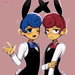 Wally and Opposite (With rabbit suit)