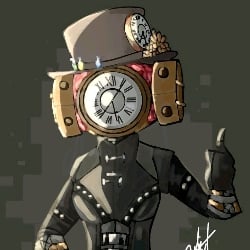 Clock woman