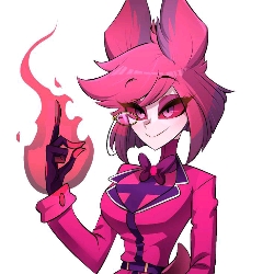 f!alastor(from hazbin hotel/girl version) free energy:GVW33Y
