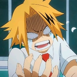 denki kaminari 💛⚡ (demon summon)Denki Kaminari's physical appearanceDenki has ruby hair
