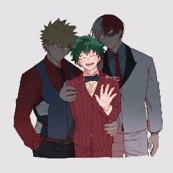🌻Todoroki and Bakugou.🏵️ (You are deku :3)