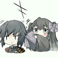 Giyuu and Muichiro (you are Muichiro)