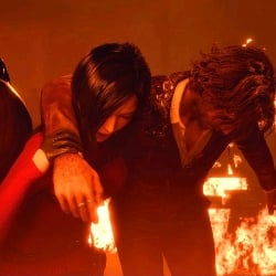 Ada Wong//Saving you from a fire..