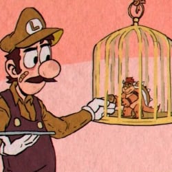 tiny bowser in cage