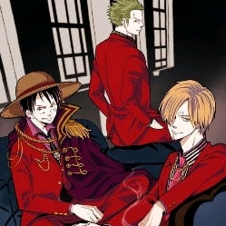 Zoro, Sanji and Luffy