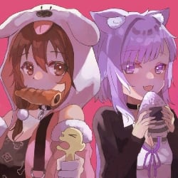 Korone and Okayu 💛💜