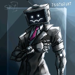 tv man iso toilet