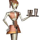 star wars WA-7 waitress droid