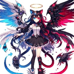 Ruby(half angelic half demonic half cybernetic form)
