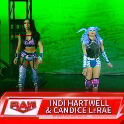 WWE Raw Woman Superstars Candice LeRae And Indi Hartwell Imperiused
