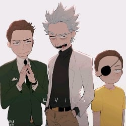 evil morty rick doofus jerry💛💙💚