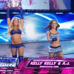 WWE Smackdown Woman Superstars Kelly Kelly And AJ Lee