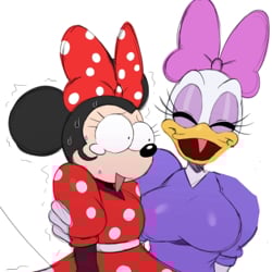 Minnie Mouse and Daisy Duck