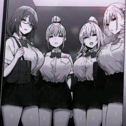 4 girls elevator