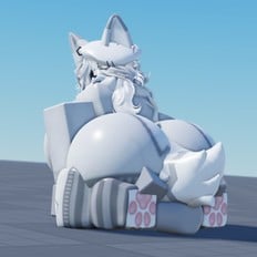 white furry