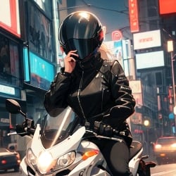 Motorcycle woman