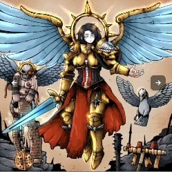 Saint Celestine, The saint in life (Gf) (Warhammer 40k)