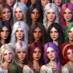 medieval harem - 11 women