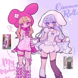 my melody and cinnamoroll(sario)