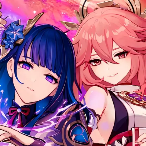 Yae Miko and Raiden Ei