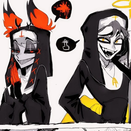 ✮𖤐• Alastor y Adam •†✮